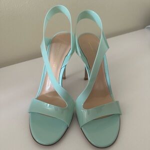 Gianvito Rossi Metropolis TPU Translucent-Strap Sandals | Mint/Light Blue